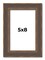5x8 Elegant Picture Frame with UV-Resistant Acrylic & Acid Free Backing, Available in 2 Finishes - Brown and Silver